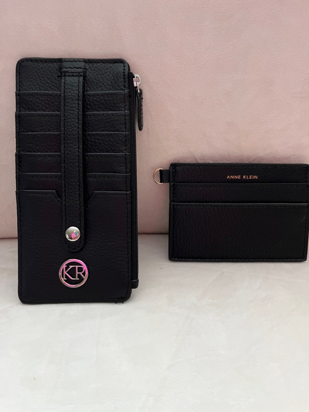 Anne Klein Black Card Case and Kim Rogers Black Card Case - Sold As A Set
